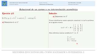 ROTACIONAL DE UN CAMPO Y SU INTERPRETACION  Ejercicio 1 [upl. by Gregrory]