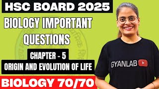 ✅ Biology IMP Questions 7070  Chp 5  Origin and Evolution of Life  Gyanlab  Anjali Patel [upl. by Ityak]