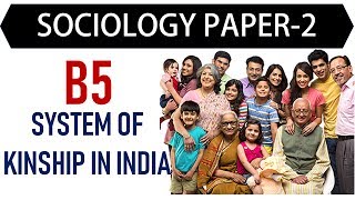 Sociology Paper 2  B 5  System of Kinship in India [upl. by Dranoc]