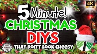 5 Minute Christmas Crafts That Don’t Look Cheap  Dollar Tree Christmas DIY 2024 [upl. by Kariv]