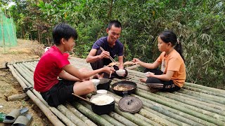 Designing bamboo floors catching stream fish  Family meals life and work  Ly Dinh Quang [upl. by Dnalhsa666]