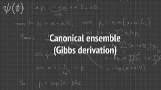 Deriving the canonical ensemble gibbs entropy [upl. by Atelahs]