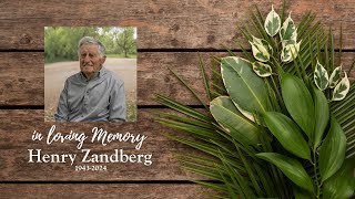 Henry Zandberg Memorial Service [upl. by Pylle]