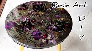 Resin Art Tutorial  Amazing Table of Flowers and Epoxy [upl. by Sobel]