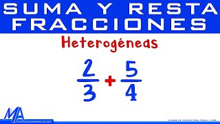 Suma y resta de fracciones heterogéneas  Denominadores diferentes [upl. by Aria]