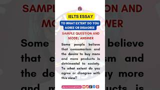 IELTS Writing Task 2  Agree or Disagree Essay  Consumerism and Its Impact on Society ieltsessay [upl. by Ditter]