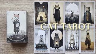 CAT TAROT ✨️NEW RELEASE✨️  Flipthrough and First Impressions [upl. by Rolo]