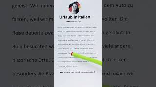 Urlaub in Italien 😍😱🇩🇪 Übe dein Leseverstehen im Deutschen A2B1 deutsch german learngerman [upl. by Aihseym]