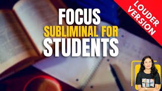 Focus Knowledge confidence Subliminal for StudentsLouder Version powerful DrArchana Life Coach [upl. by Nyleahcim]