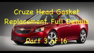 Cruze Head Gasket Replacement STEP by STEP process Part 3 of 16 Full Details for 18 F18D4 Engine [upl. by Nanek]