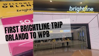 Brightline Inaugural Orlando to WPB Train Ride MCO Terminal C Parking  September 22 2023 [upl. by Whitman]