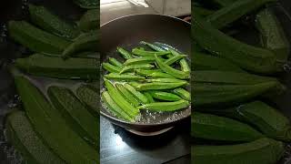 bhindi bhindikisabji cooking bhindifry [upl. by Checani]