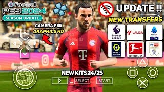 Play eFootball PES 2025 PPSSPP Android New Update Transfer amp Kits 2425 Full Real Face [upl. by Leesa]