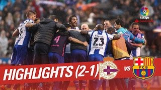 Resumen de Deportivo de la Coruña vs FC Barcelona 21 [upl. by Daveta294]