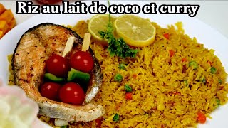 Riz sauté au curry et lait de cocococonut curry rice recipe eatwell [upl. by Bohs]