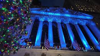 NYC Christmas 2023 ✨Financial District Charging Bull Oculus Brookfield Place [upl. by Myranda138]