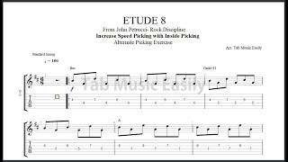 Alternate Picking Exercise  ETUDE 8Inside Picking [upl. by Skeie]