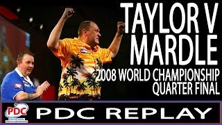 PDC Replay  Phil Taylor v Wayne Mardle World Championship Quarter Final 2008 [upl. by Ardnekal]