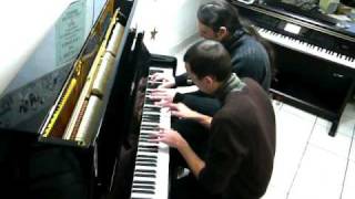 LA CAMPANELLA Liszt Piano duet four hands [upl. by Eivla]