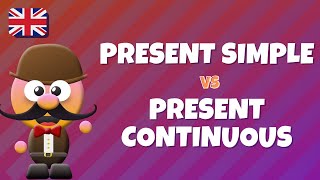 PRESENT SIMPLE VS PRESENT CONTINUOUS INGLÉS PARA NIÑOS CON MRPEA  ENGLISH FOR KIDS [upl. by Eyahc842]