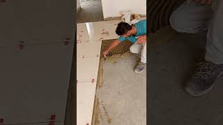 Amazing Design Tile Fitting Process Large format tile installation shorts shortvideo youtubeshort [upl. by Hum]