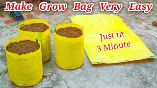 Make Grow Bag in 3 Minute  How To Make Grow Bag For Plants  Grow Bag Making Ideas [upl. by Adiuqram]