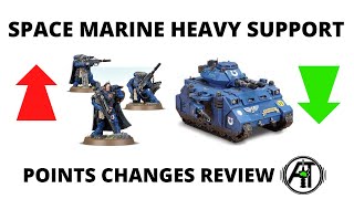 Space Marine Heavy Support Points Changes  Review Interpretation  Percentage Increases Decreases [upl. by Odlo]