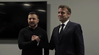 Ukrainian and French presidents meet in Budapest [upl. by Nosyla290]