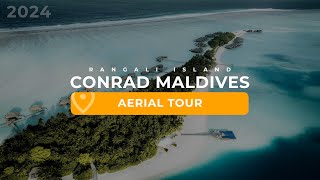 Conrad Maldives Rangali Island  Maldives  Aerial tour  2024 [upl. by Eyde]