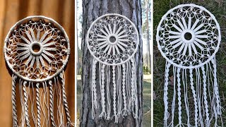 Easy Macrame Dream Catcher with Beads DIY [upl. by Aihseken]