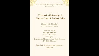 Vikramśilā University A Glorious Past of Ancient India  Dr Gyan Prakash [upl. by Kassel]