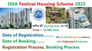 DDA Festival Housing Scheme 2023 I DDA 32000 Flats Booking Date I DDA Housing Scheme Booking Process [upl. by Philomena]