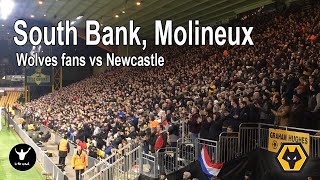 Wolves fans South Bank atmosphere vs Newcastle Utd [upl. by Einnil]