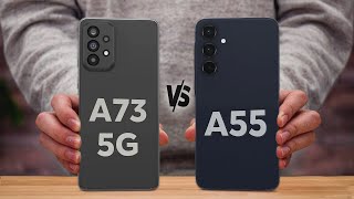 Comparison Samsung A73 vs Samsung A55⚡ [upl. by Nered]