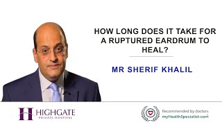 How long does it take for a ruptured eardrum to heal [upl. by Demitria]