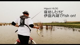 バス釣りVLOG 寝坊したけど伊庭内湖でFish on [upl. by Markson901]