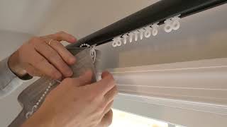 How to hang wavefold curtains with the connecting chain method [upl. by Ttnerb]