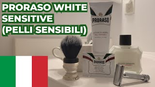 Proraso White Shaving Cream PreShave and Post Shave Review Sensitive Skin [upl. by Malda234]