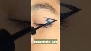 Creative Eyeliner look❤️makeup makeuptutorial youtubeshorts eyeliner eyelinertutorial shorts [upl. by Christiano556]