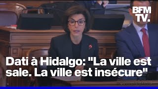 quot12000 parisiens quittent la capitale chaque annéequot au conseil de Paris Dati face à Hidalgo [upl. by Broadbent]