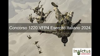 Concorso 1220 VFP4 Esercito Italiano 2024 [upl. by Voccola]