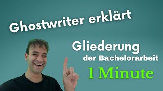 Gliederung der Bachelorarbeit Masterarbeit und Hausarbeit in 1 Minute erstellen 2022 [upl. by Fonsie569]