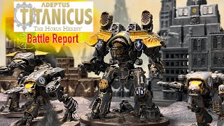 Adeptus Titanicus Quick Fire Battle Report [upl. by Hgieloj952]