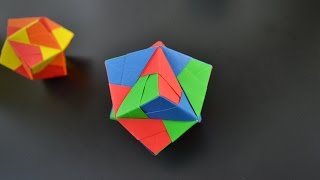 Origami Stellated Octahedron Sonobe 12 units  Instructions in English BR [upl. by Alfi]