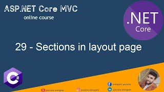 29 Sections in layout page in ASPNET Core MVC in Darija Arabic [upl. by Purcell49]