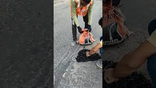 Potholes road repairing work [upl. by Lexa877]