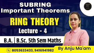 Subring  Definition amp Theorems  Ring Theory  New Era Maths Classes [upl. by Pavel]