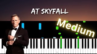 Adelle  Skyfall  Piano Tutorial and Lyrics [upl. by Hermina]