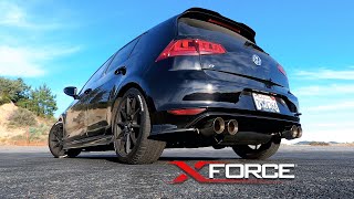 Volkswagen MK7 Golf R  XForce VAREX™ CatBack Exhaust  CatLess DP Sound [upl. by Mccormick]