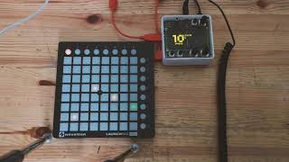 Myéline  Monome Norns  Launchpad mk 2  Plonky Script [upl. by Bouley149]